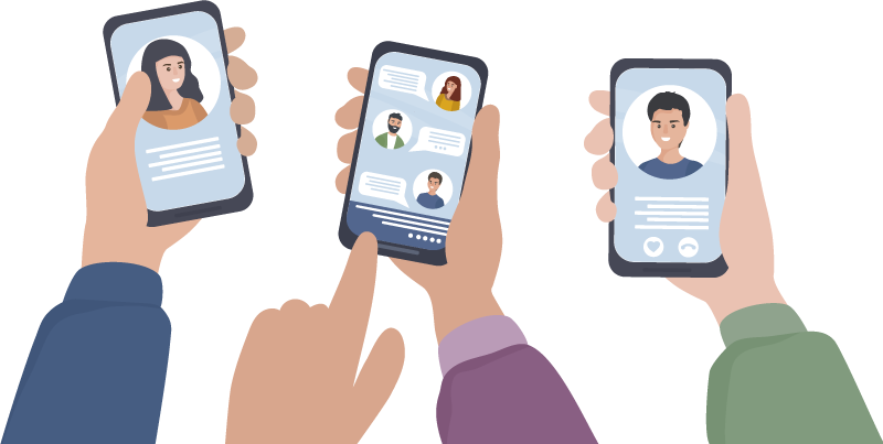 スマホを持つ手